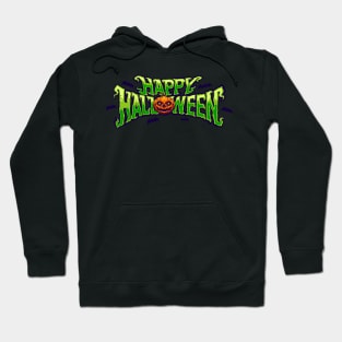 happy halloween typography stickers Hoodie